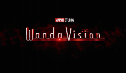 Un fondo rojo con las palabras wanda vision escritas.