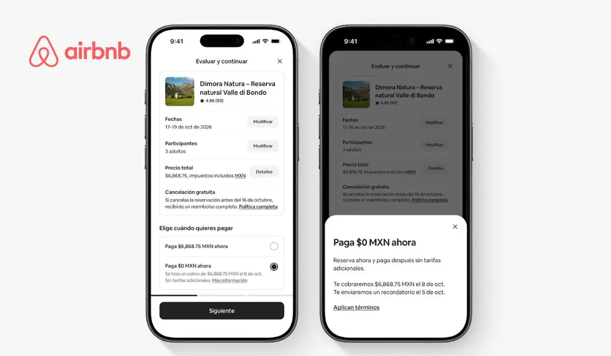 Airbnb lanza ‘Reserva ahora paga después’ para huéspedes en México