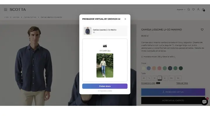 permite a las marcas medir el uso del probador virtual IA